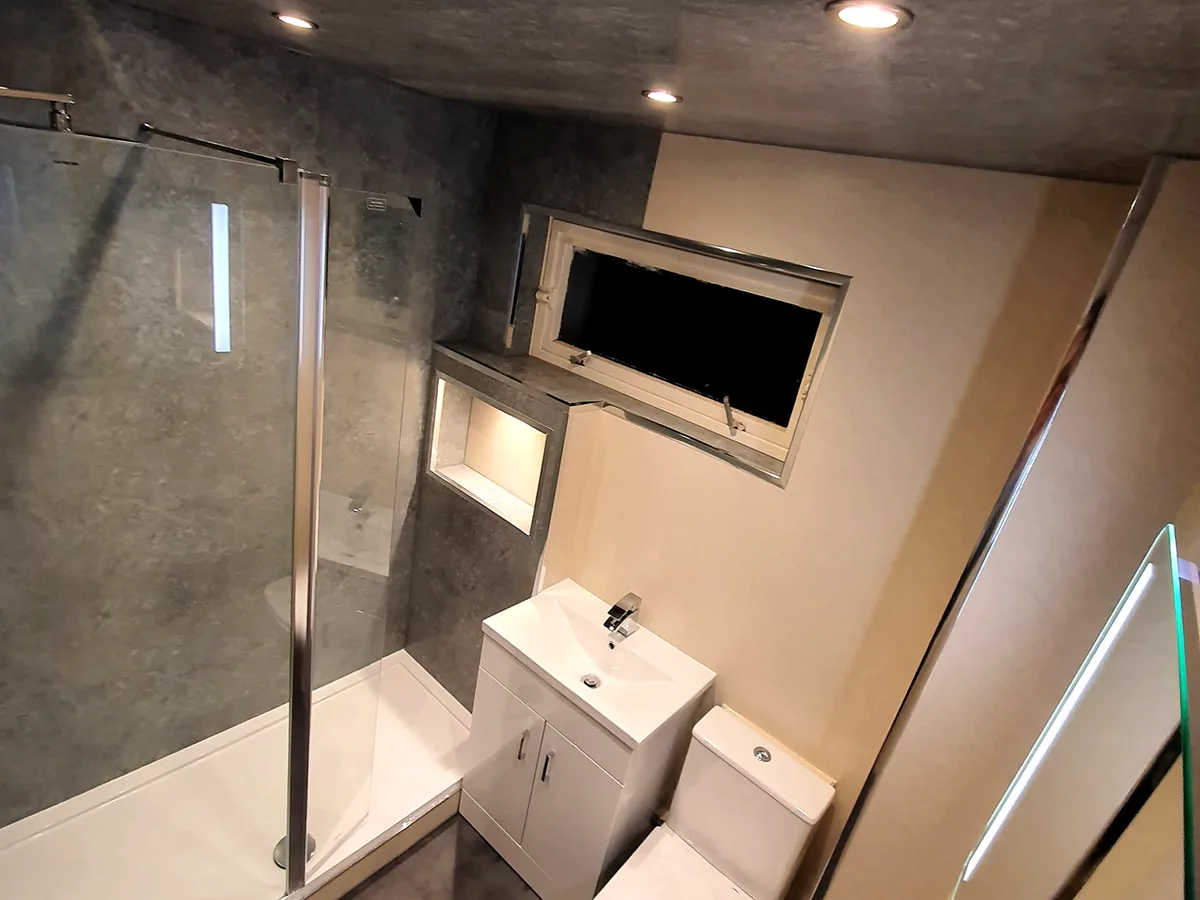 Compact bathroom after renovation